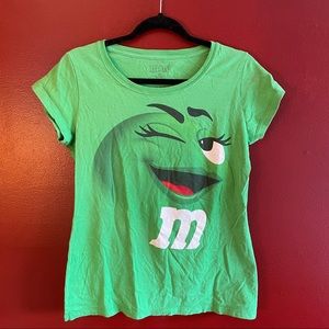 Green M&M tee